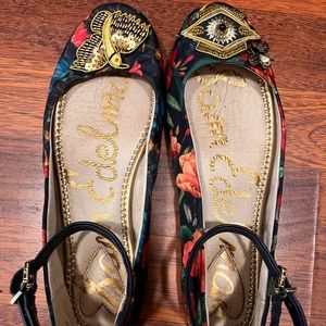 Ornate Sam edelman blue ballet flat size 7